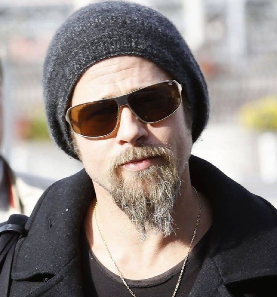 Brad Pitt with French fork beard