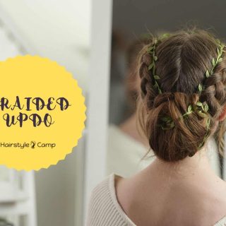 styling a braided updo hairstyle