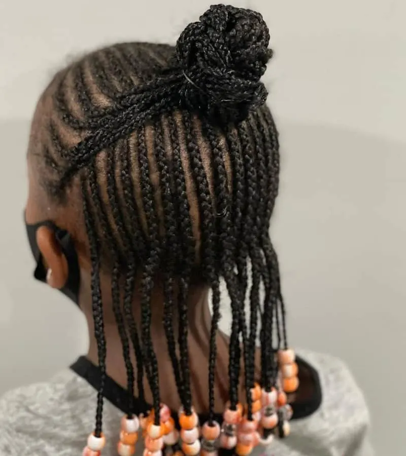 Braids for Black Toddler with Beads