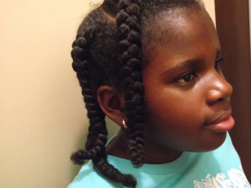 Thick and Chunky hair braiding styles for Kids
