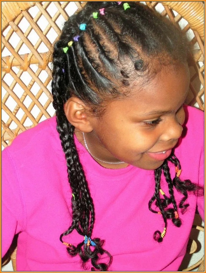 Curly Braided hairstyle for Kids