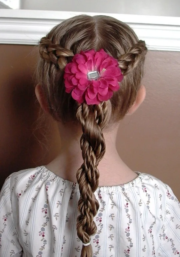 Twisted Ponytail Braided hair for Kids