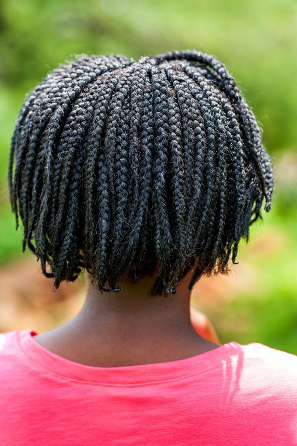 cool black Braided Bob hairstyle for little girl