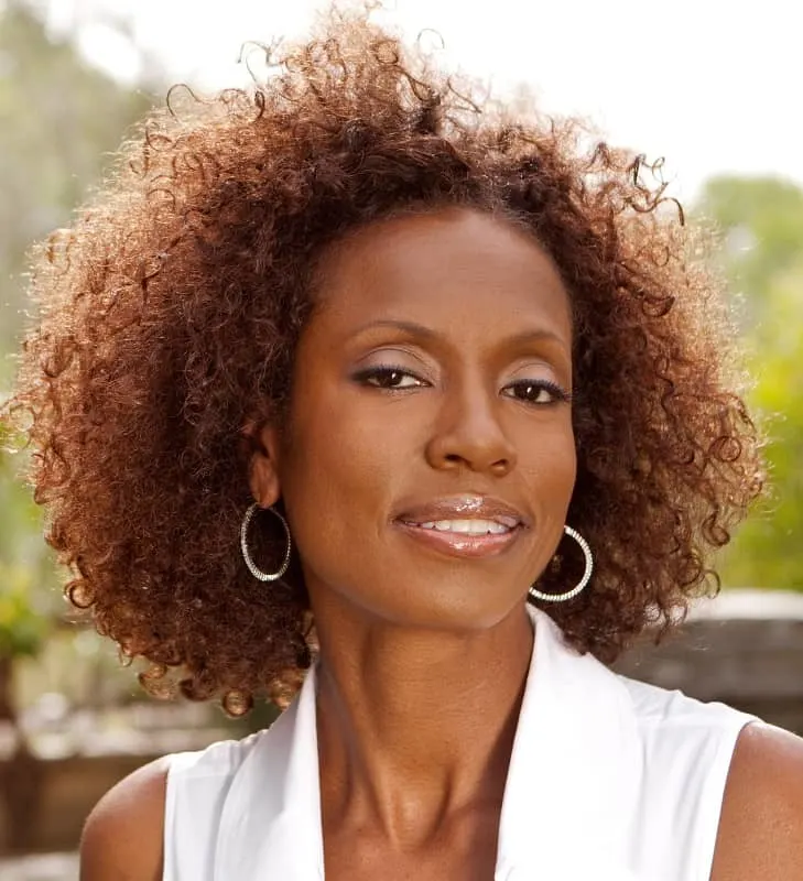 Brown Hairstyle for Black Women Over 50