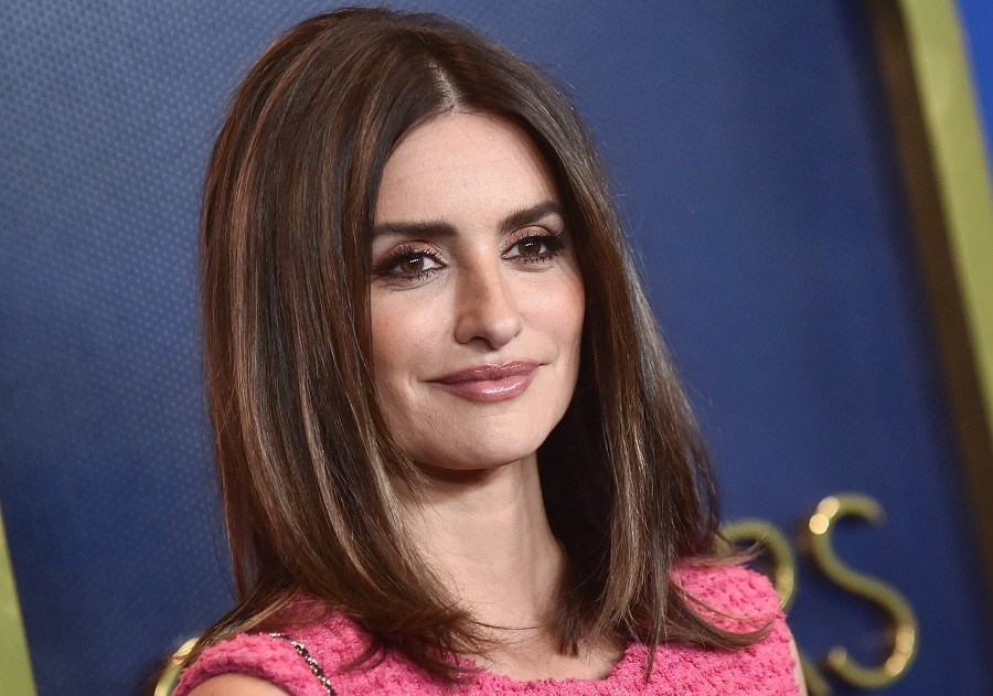 Brown-haired Actress Penelope Cruz over 40