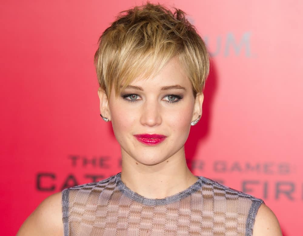 Celebrity Actress's Pixie Haircut - Jennifer Lawrence