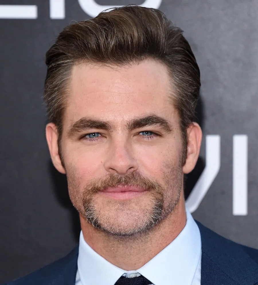 Celebrity Chris Pine with Goatee Beard