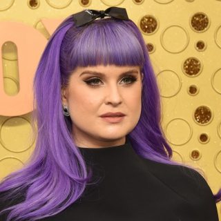 Celebrity Kelly Osbourne with Long Purple Hair