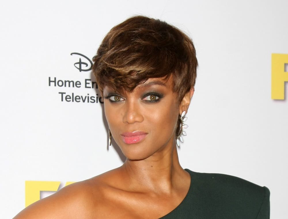 Celebrity Model with Pixie Cut - Tyra Banks