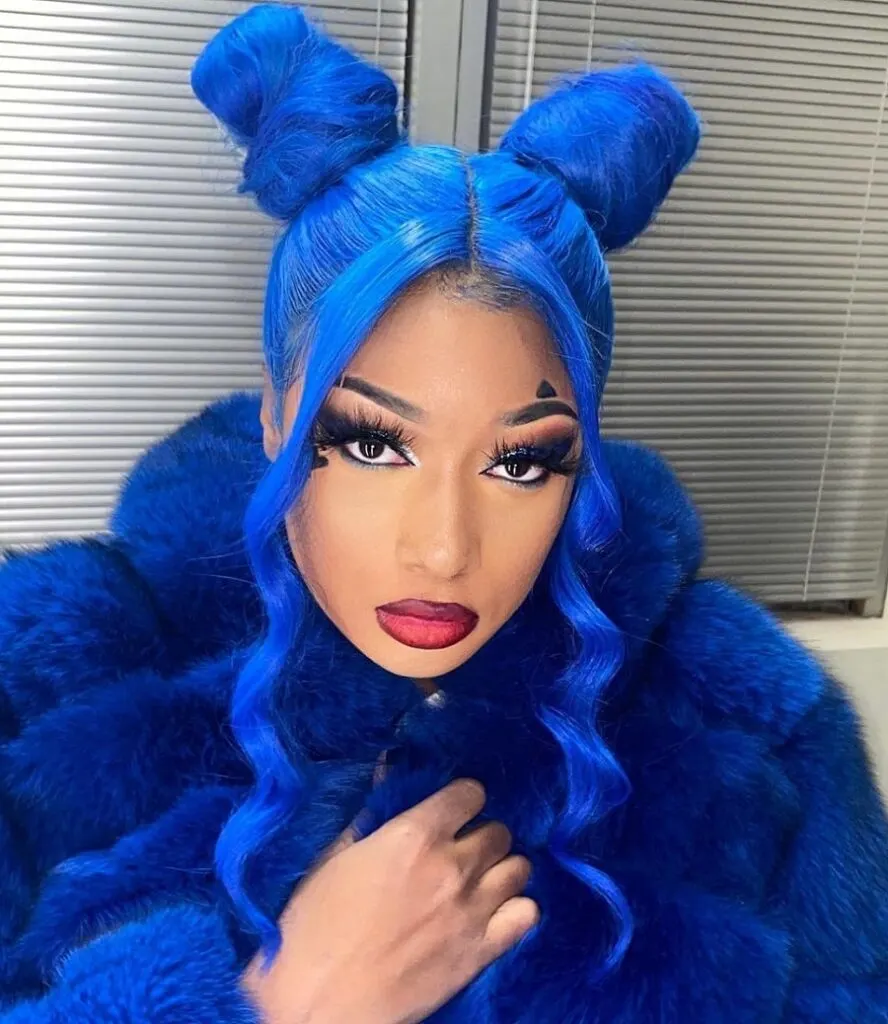 Celebrity Rapper With Blue Hair-Megan Thee Stallion