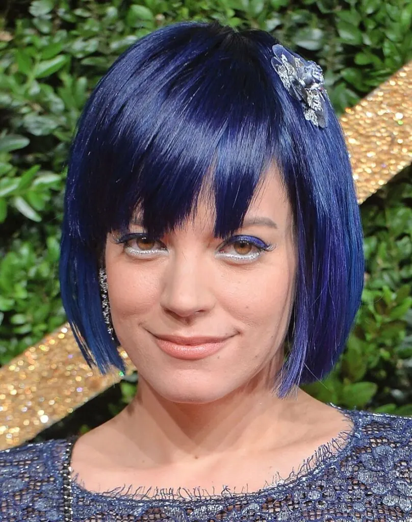 Celebrity Singer With Blue Hair-Lily Allen