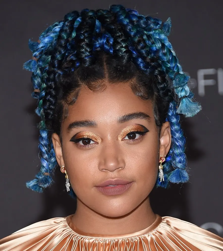 Celebrities with blue hair - Amandla Stenberg