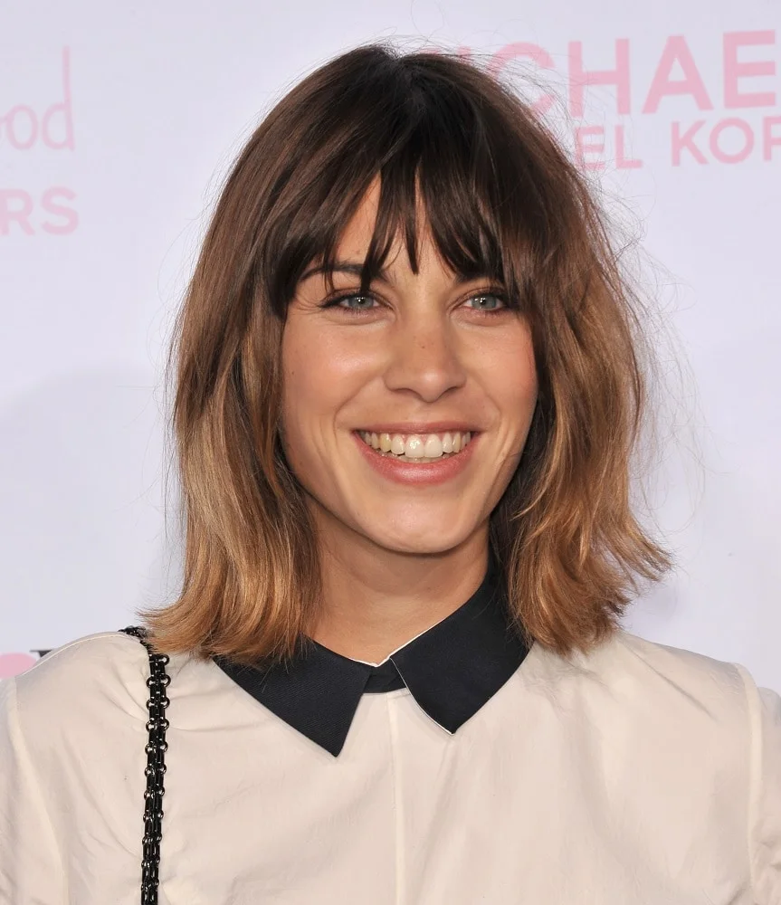 Celebrity with Ombre Hair - Alexa Chung