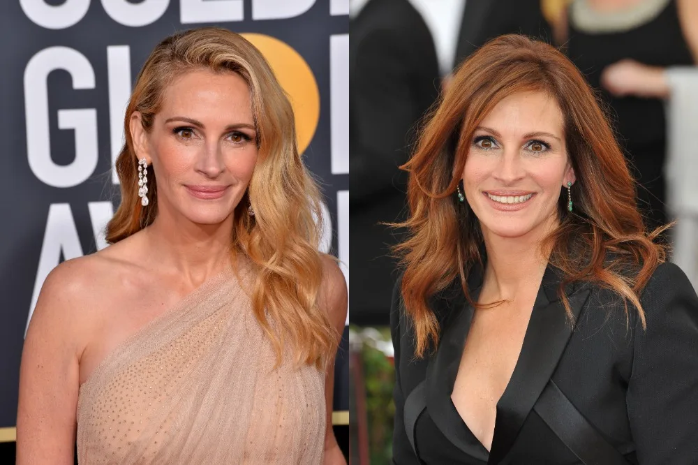 Celebrity with Red Hair vs Blonde Hair - Julia Roberts
