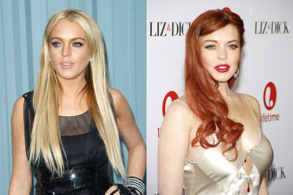 Celebrity with Red Hair vs Blonde Hair - Lindsay Lohan
