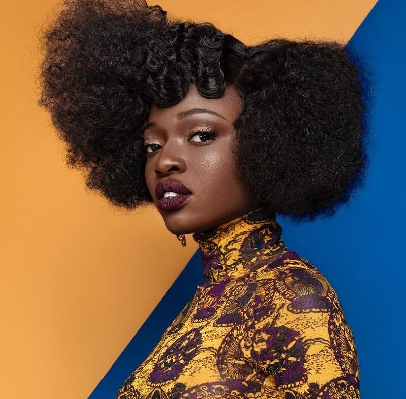 Center Finger Waves with Side Curls for Black Women