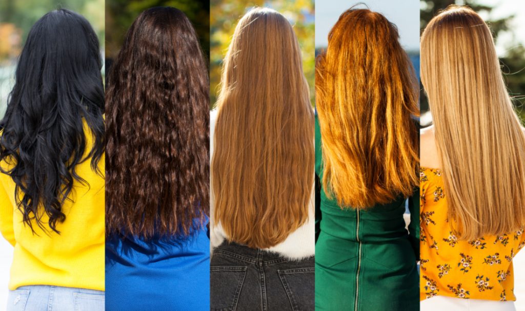 Characteristics of Caucasian hair - variety of hair colors