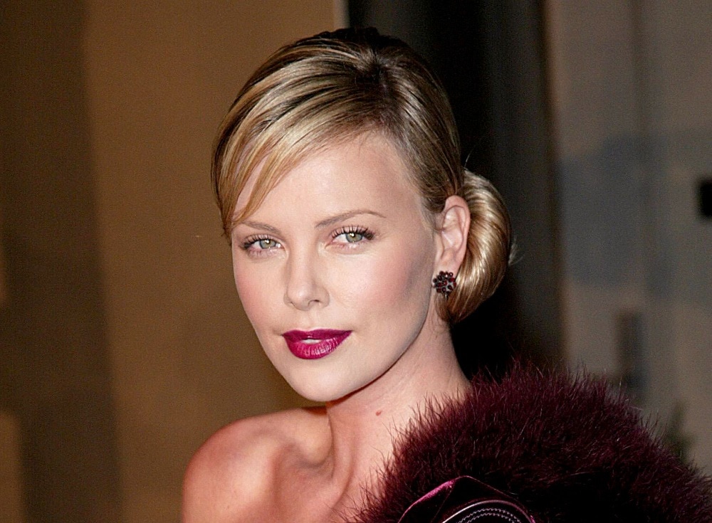 Charlize Theron with French Bun