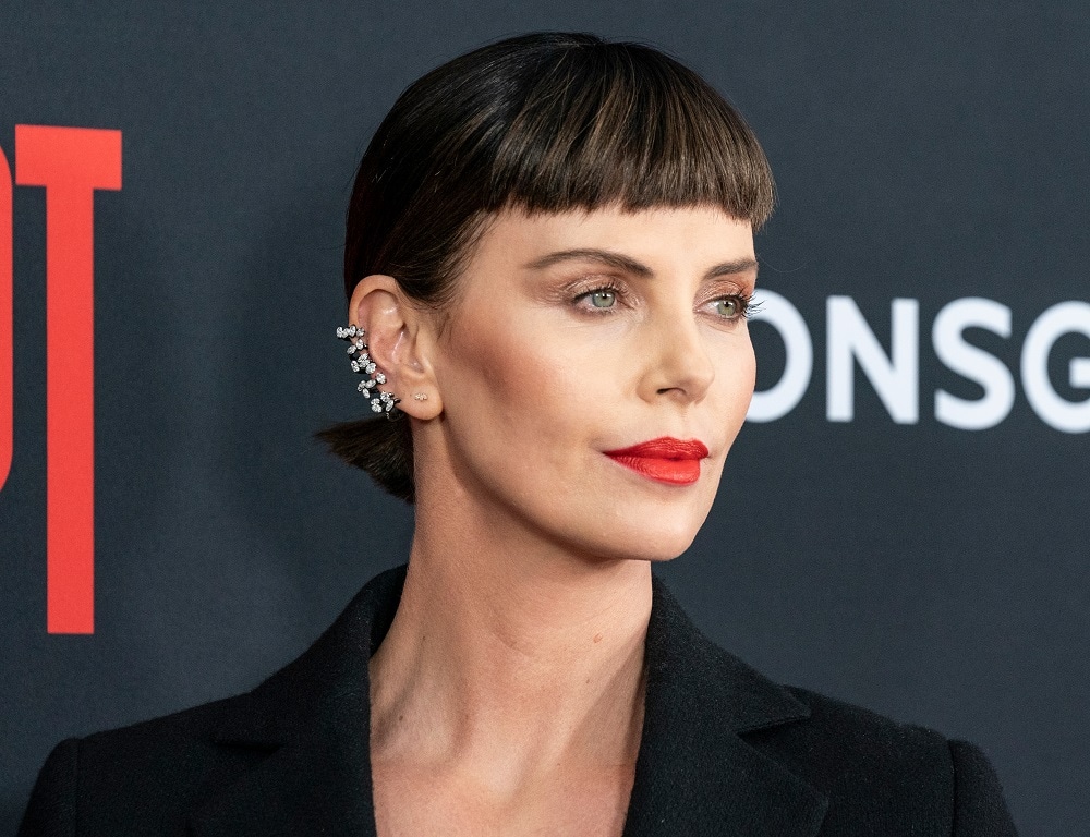 Charlize Theron's Hairstyle with baby bangs