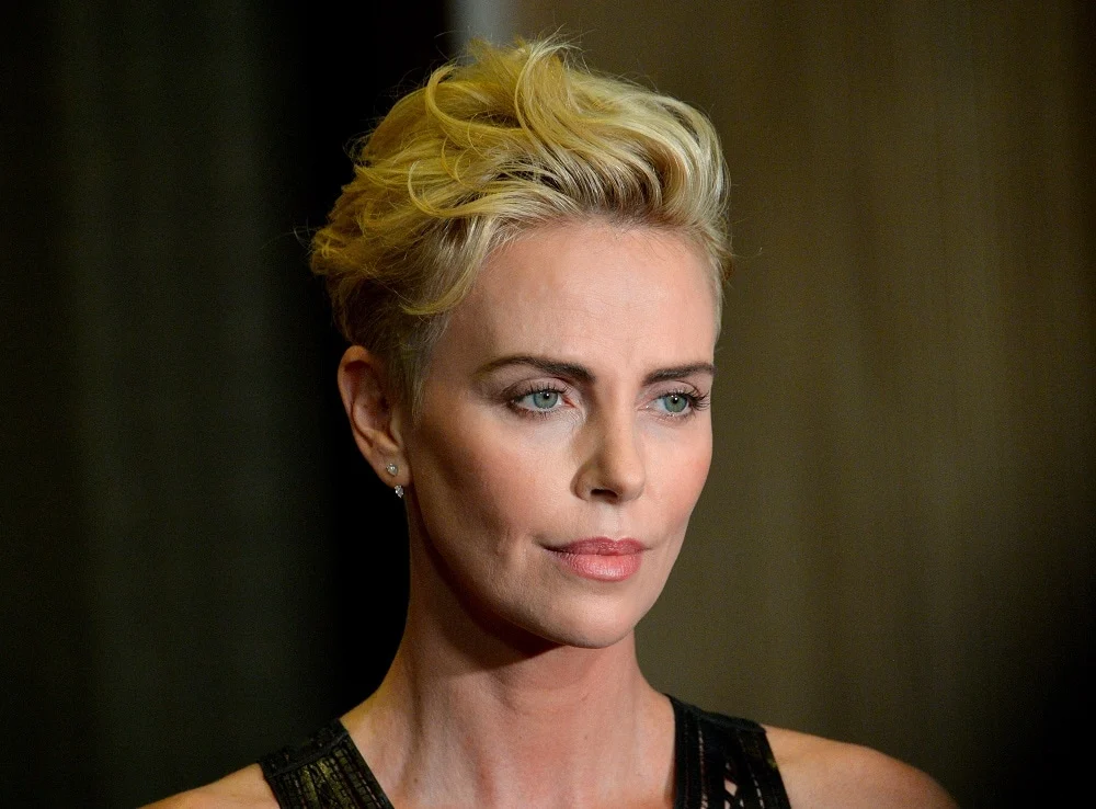 Charlize Theron's Tousled Pixie Cut