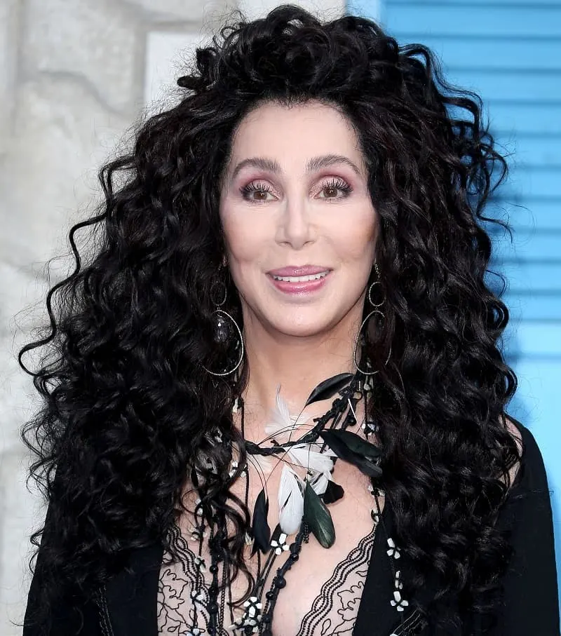 Cher - celebrity with long curly hair