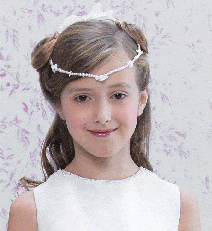 Modern First Communion Veil with Attached Tiara  First Communion Veils and  Tiaras for Sale -Shop First Communion Dresses