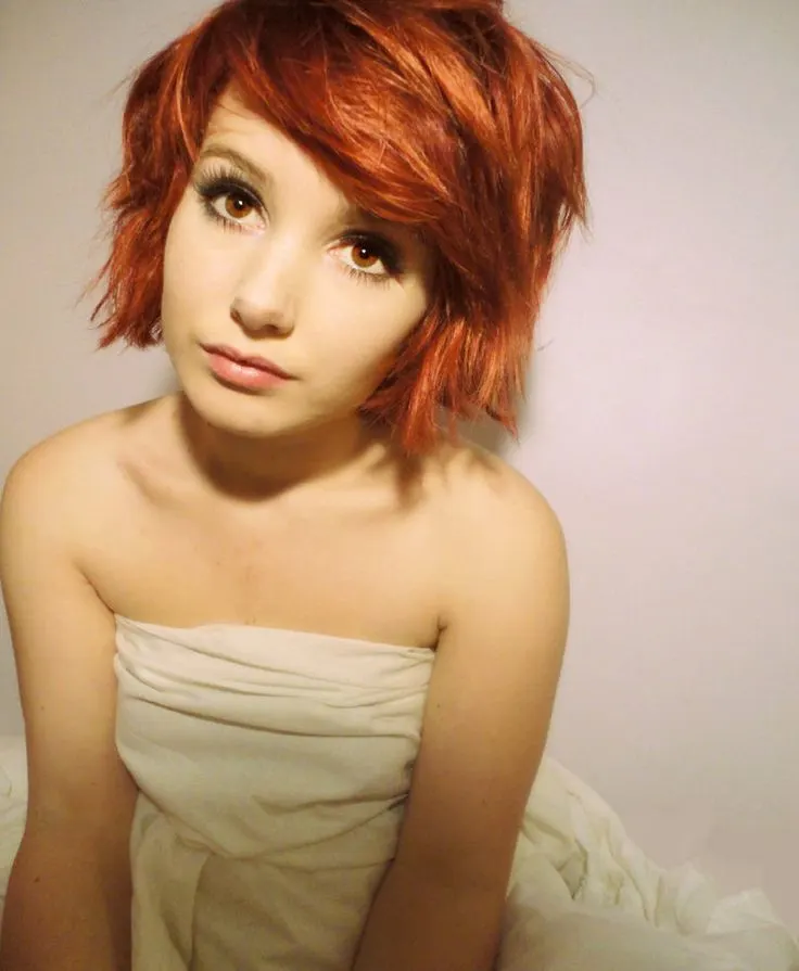 cute girl favorite Short Red Hairstyle
