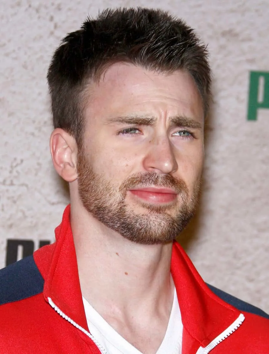 Chris Evans With Long Stubble Beard