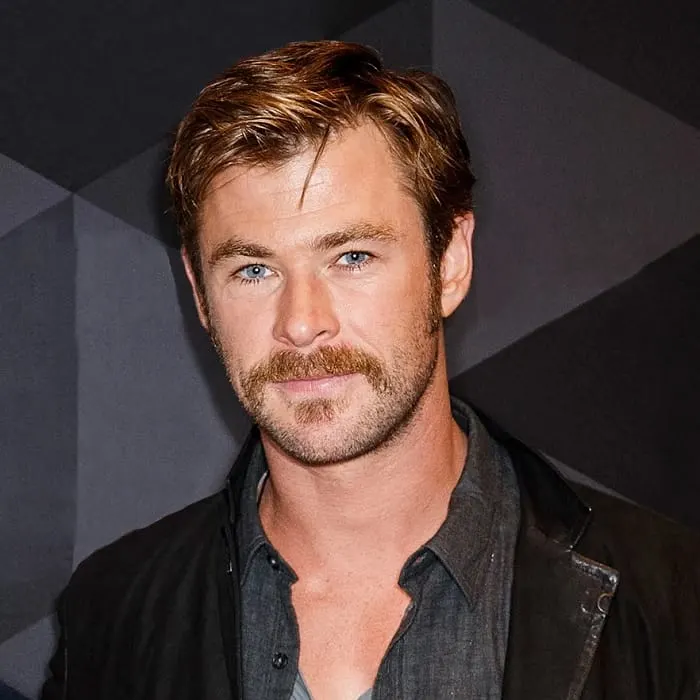 Chris Hemsworth with Mustache