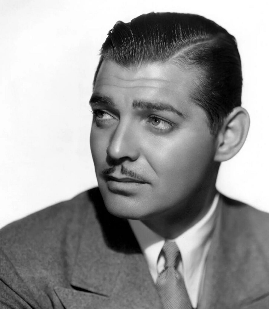 Clark Gable with a sleek 1930s hairstyle