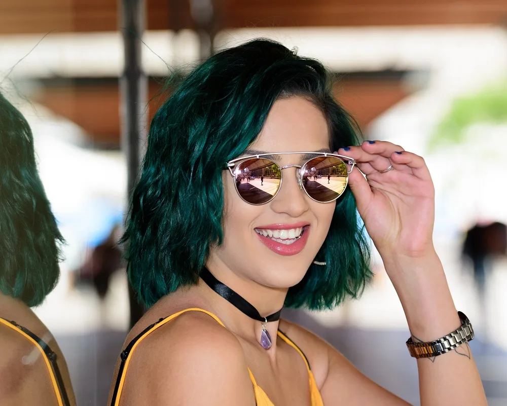 Color to Dye Over Blue Hair - Dark Green