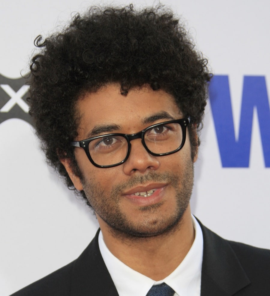 Comedian Richard Ayoade With Curly Hair