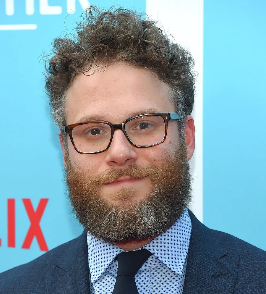 Comedian Seth Rogen With Curly Hair