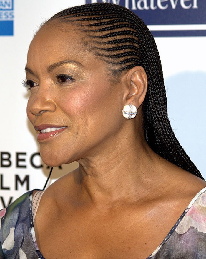 Mature hairstyle with Cornrow Braids for Women