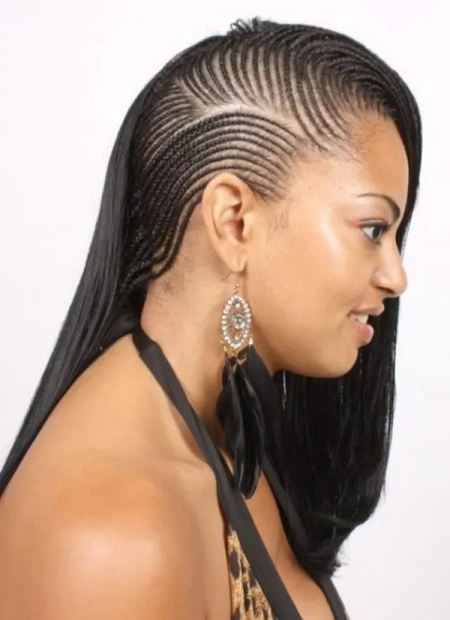 Asymmetrical undercut hair for women 