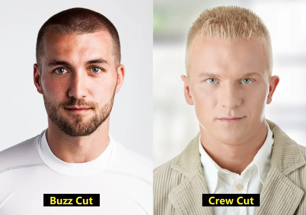 Face shape Difference Between Crew Cut and Buzz Cut
