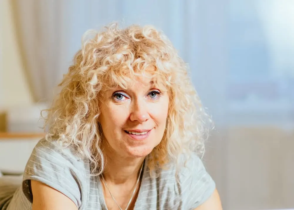 Curly Blonde Hair for Older Women