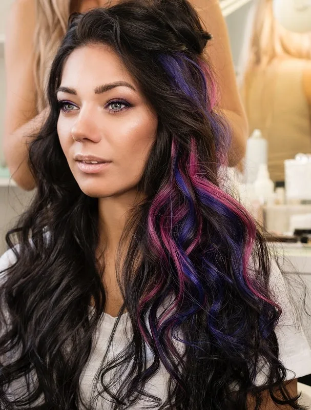 20 Pretty Purple Highlights Ideas For Dark Hair