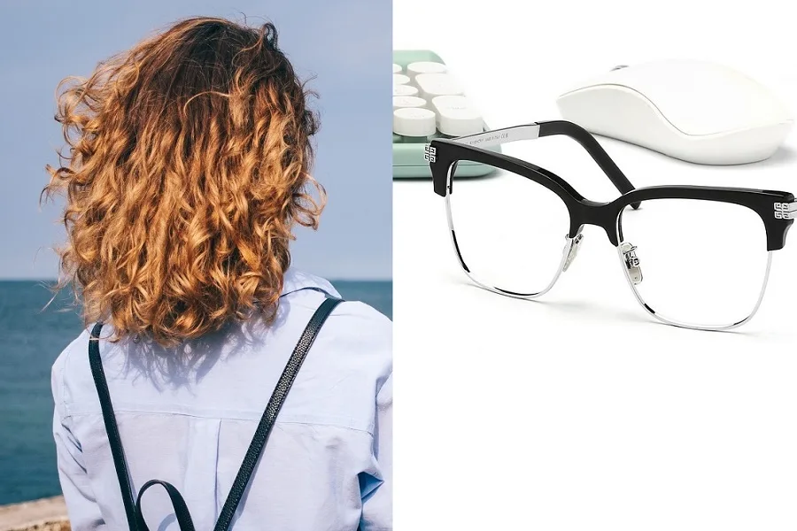 Curly Lob + Browline Frame