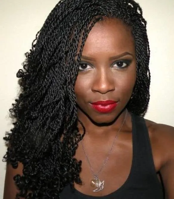 Curly 2 strand twists