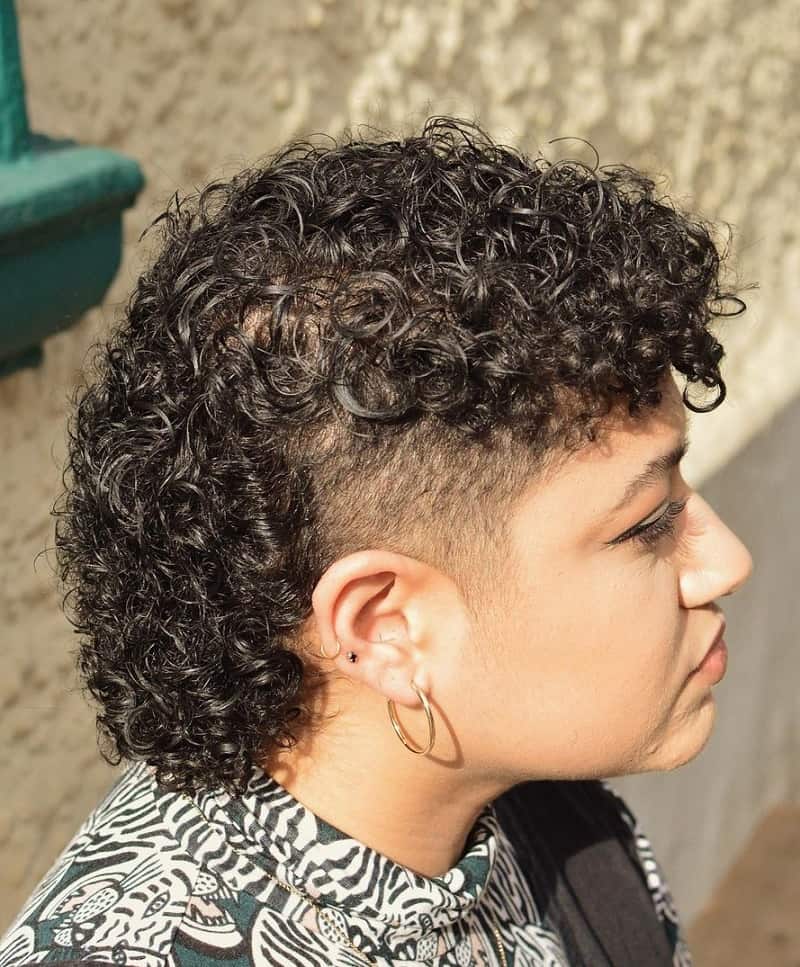 Curly Mullet for Women with Undercut