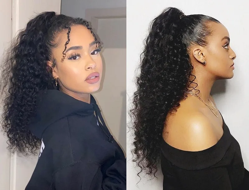 Curly Weave Ponytail