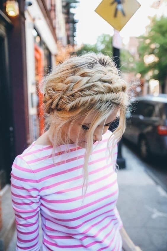 Chunky braid hairstyle for girl 