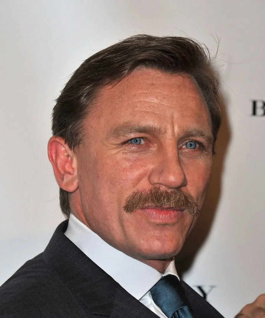 Daniel Craig With Mustache