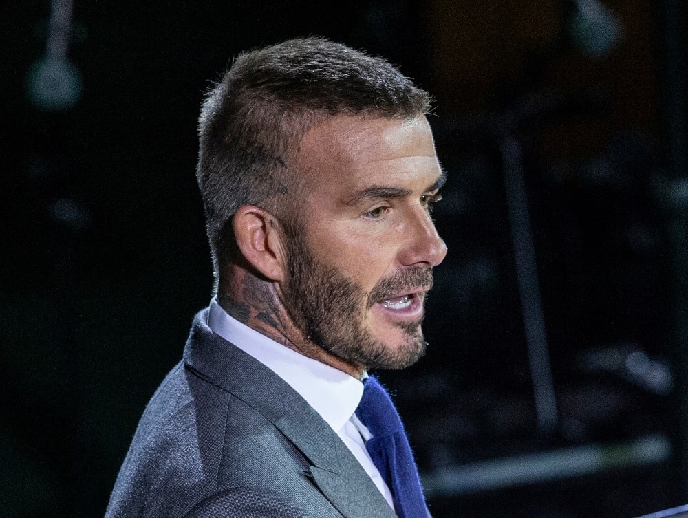 David Beckham's short undercut hairstyle