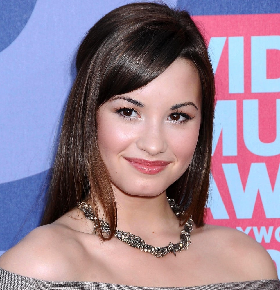 Demi Lovato's Half up hairstyle