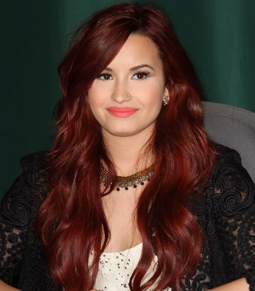 Demi Lovato's Long Red Hair