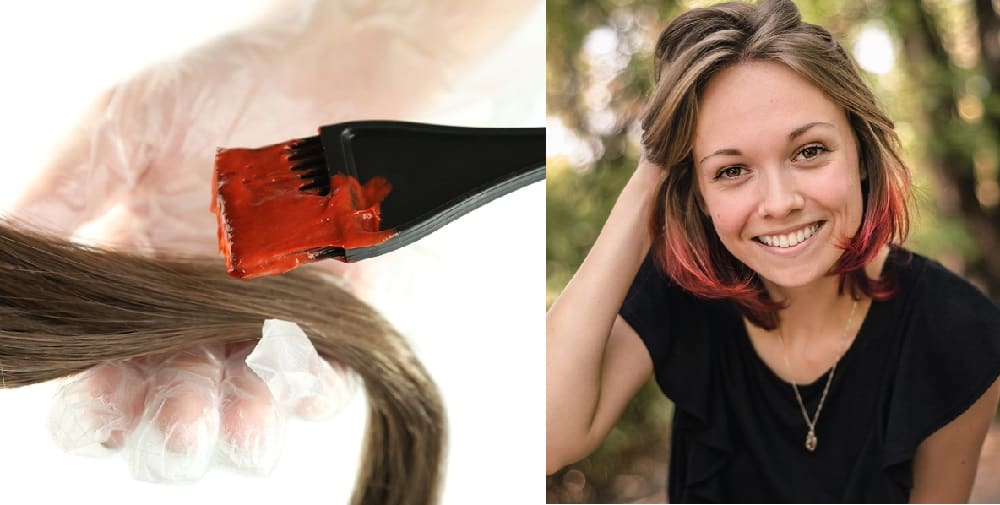 Dip-Dyed Hair Technique