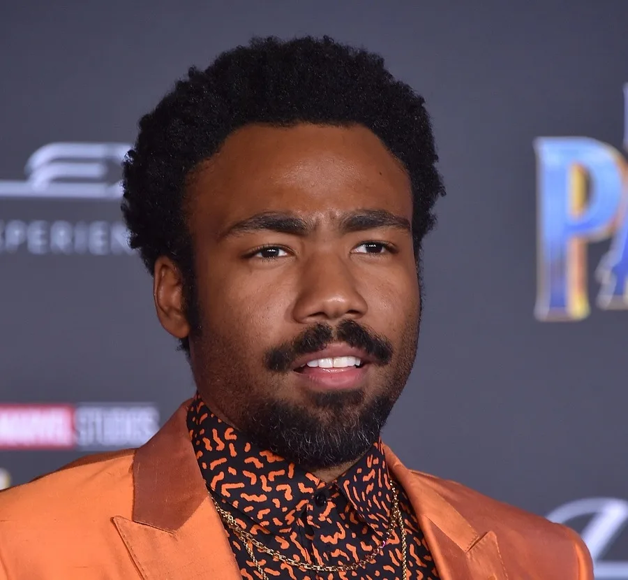 Donald Glover With Mustache
