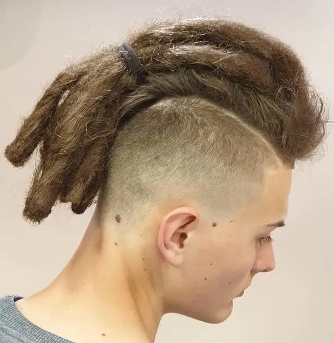 Dreadlock with mohawk and fade 